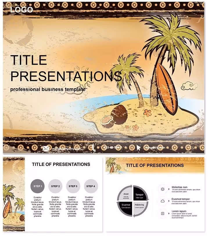Beach Island Vacation Keynote Template