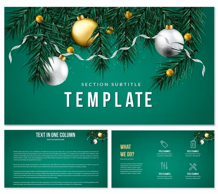 Ideas for Decorating Christmas Tree Keynote templates - Themes
