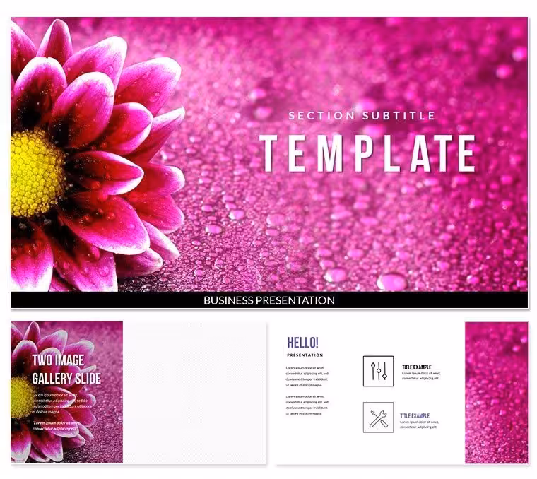 Flower Delivery Keynote templates Presentation