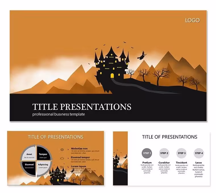 Dracula castle PowerPoint templates