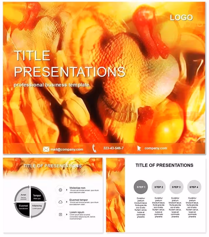 Celebrate Gratitude with Thanksgiving Turkey PowerPoint Template