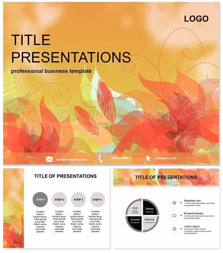 Vector Flowers Keynote Template for Vibrant Slides