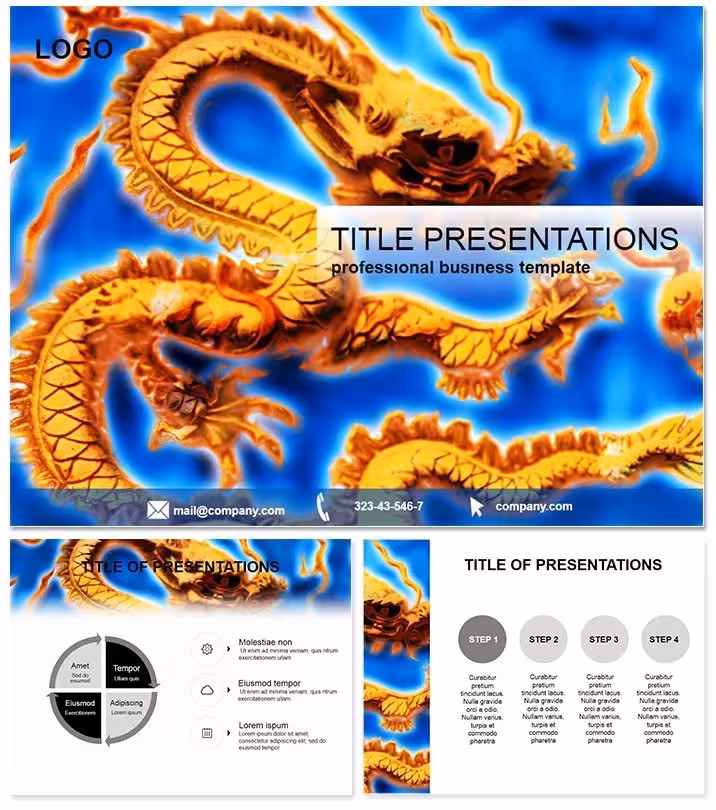 Chinese Dragons PowerPoint Template: Ignite Cultural Narratives