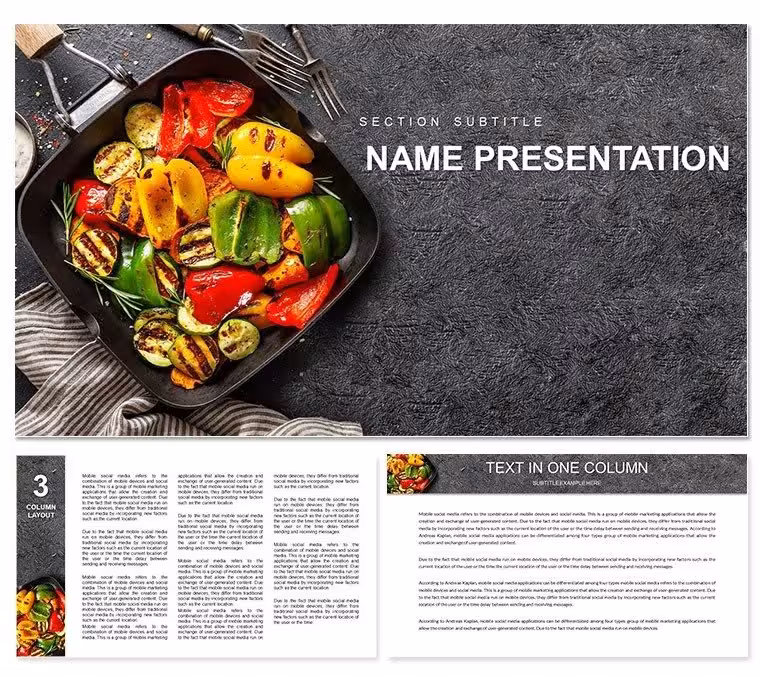Vegetable Stir Fry Recipe Keynote template