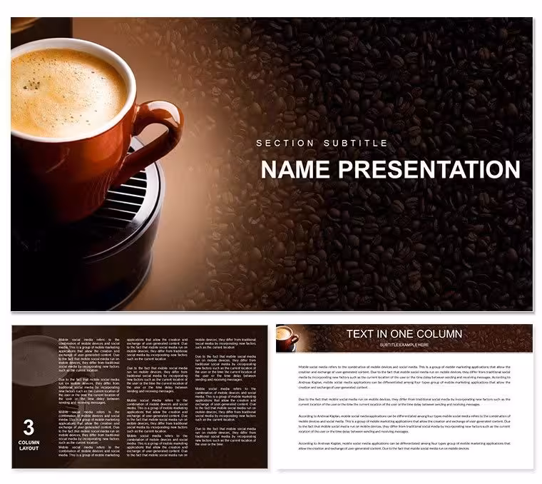 Coffee machines, Coffee makers Keynote template