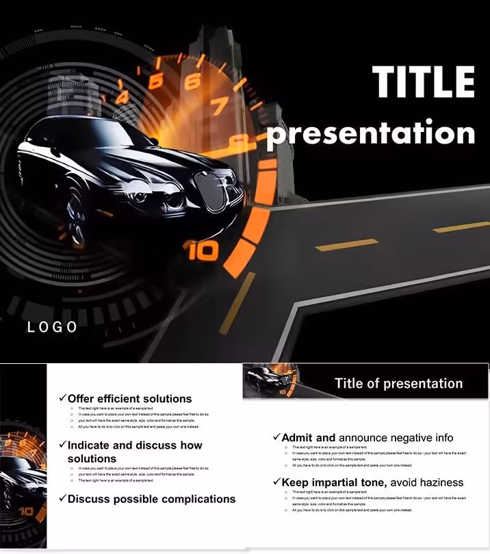 Speed Cars Keynote Template for Auto Sales Pitches