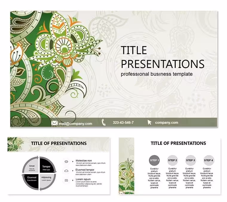Free Tracery Background PowerPoint Template