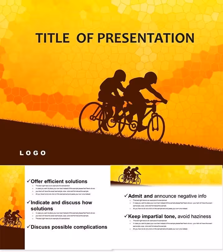 Dynamic Bicyclist Keynote Template for Sports