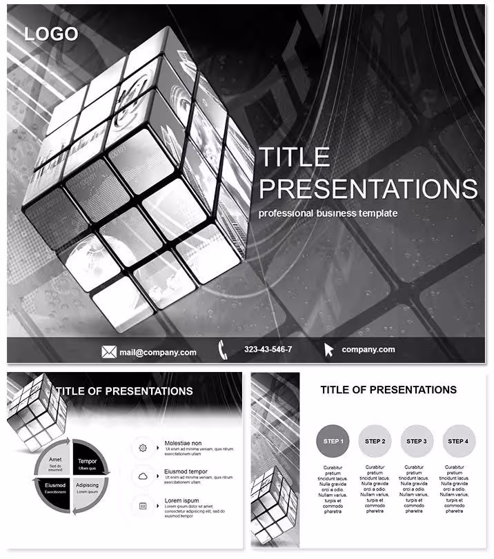 Casino Blackjack PowerPoint Template: High-Roller Visuals