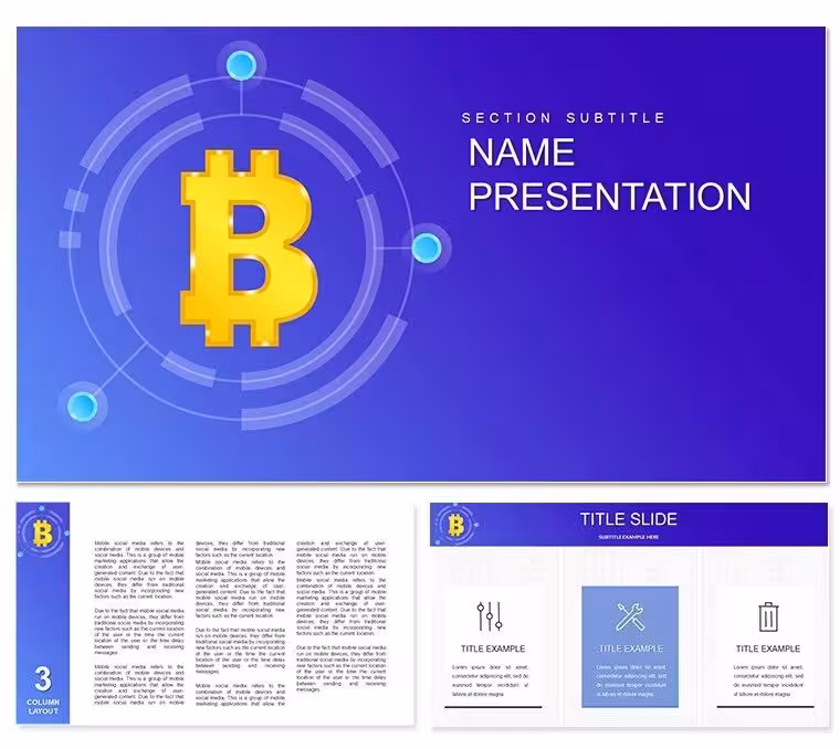 Download Bitcoin Mining Wallet Keynote Template and Charts