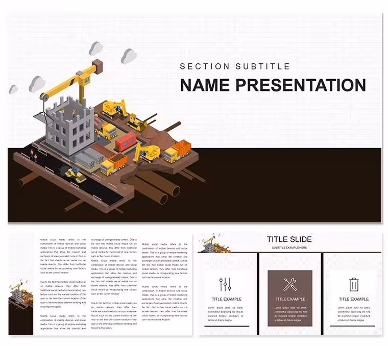 Infrastructure Works in Construction Keynote Template