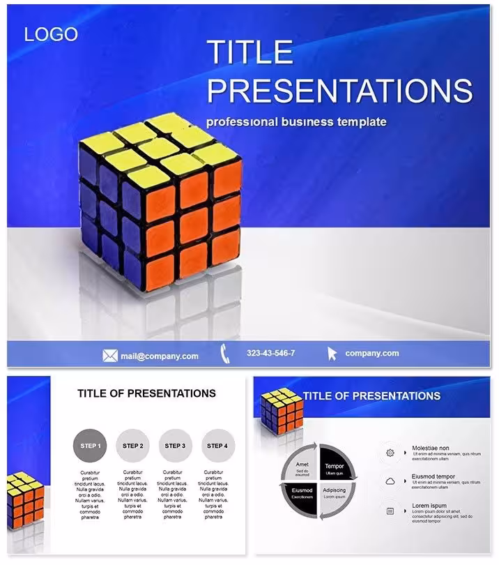 Rubik`s Cube Keynote Template: Strategy in Motion