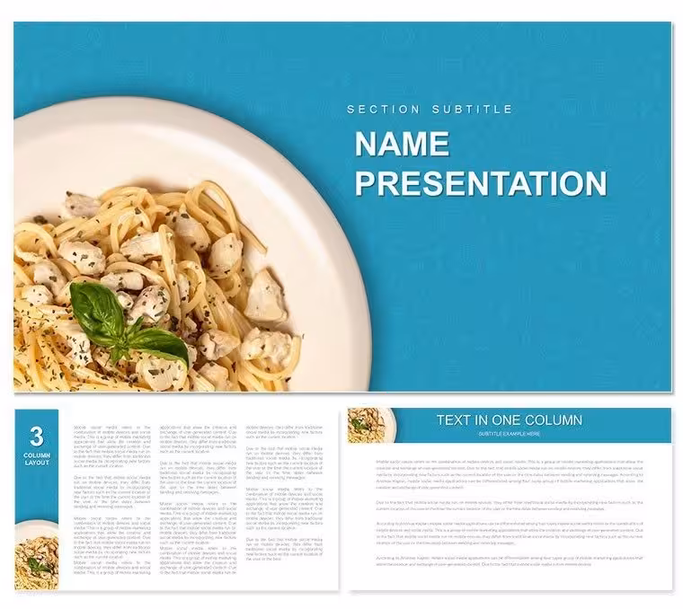 Beef Stir Fry with Noodles Keynote Template for Presentations