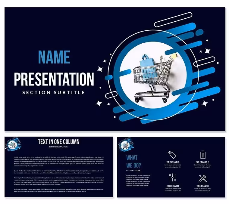 Download Shopping Keynote Template with Diagrams, Presentation