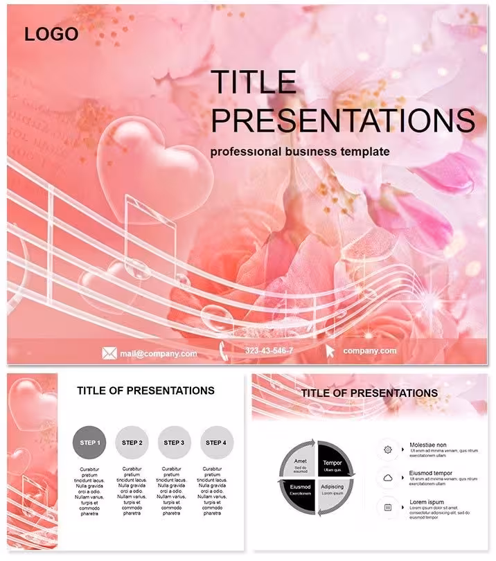 Romantic Songs Keynote Template: Ignite Musical Joy