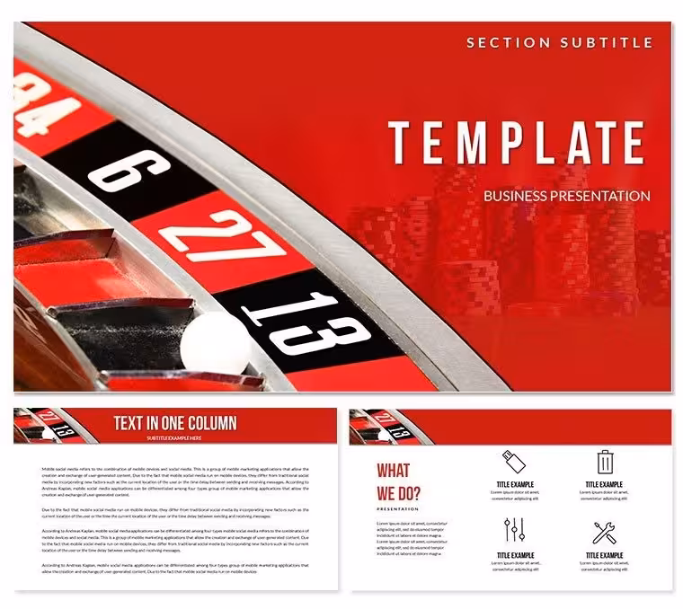 Roulette Gambling Keynote templates - Themes