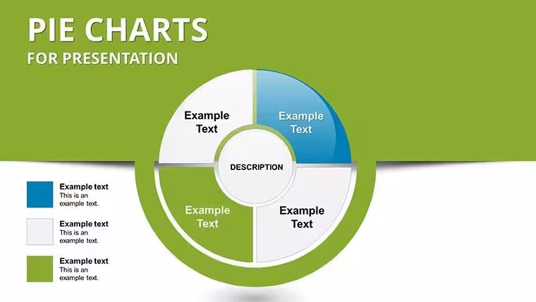5 Segment Pie Chart Keynote Template - Fully Editable Instant Download