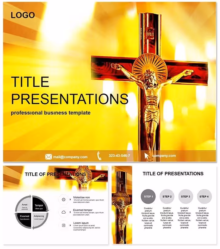 Crucifixion of Jesus Christ PowerPoint Template for Redemption Narratives