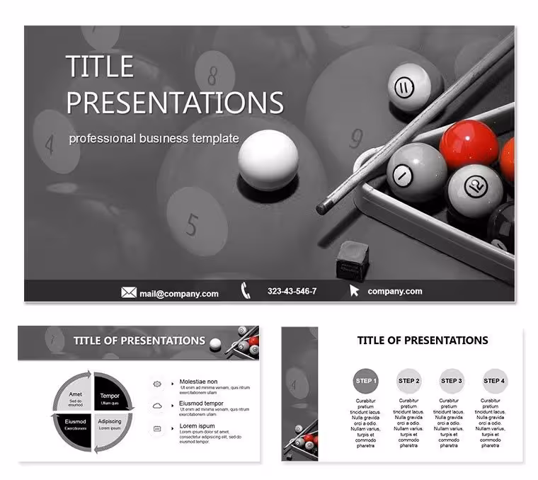 Free Billiards Enthusiast PowerPoint Template
