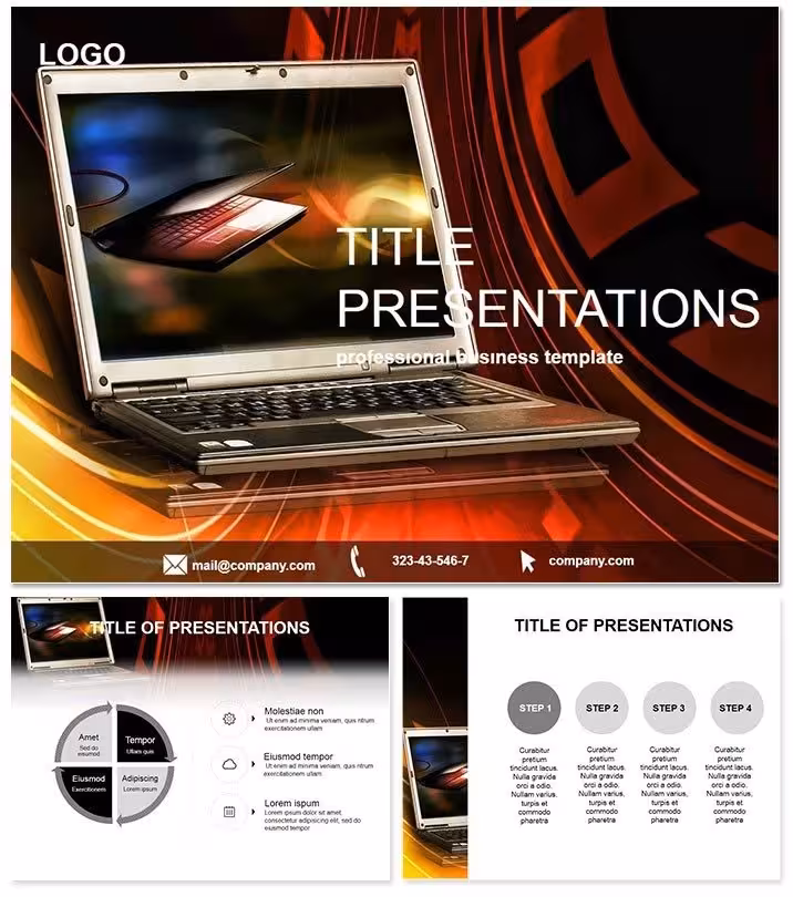 Laptop IT Services PowerPoint Template