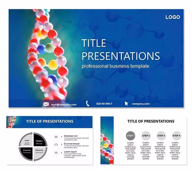 DNA Studies PowerPoint Template: Visualize Genetics with Precision