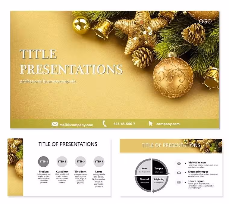 Decorate for Christmas and New Year Keynote templates