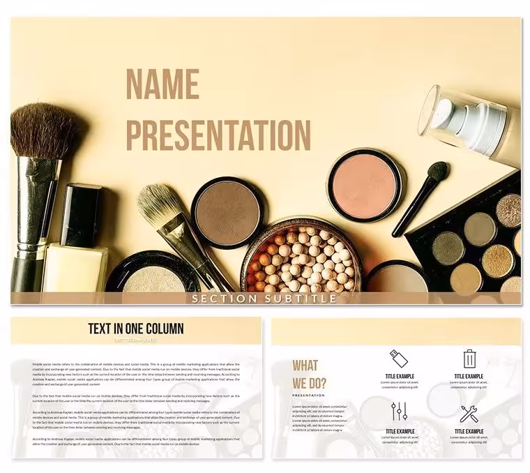 Cosmetics Makeup Keynote Template - Instant Download