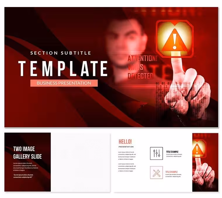 Attention Virus Detected Keynote Template: Safeguard Your Narrative