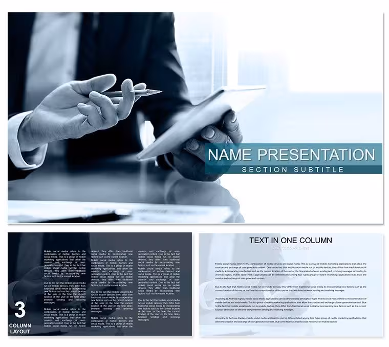 Business Signs Keynote Template for Presentation