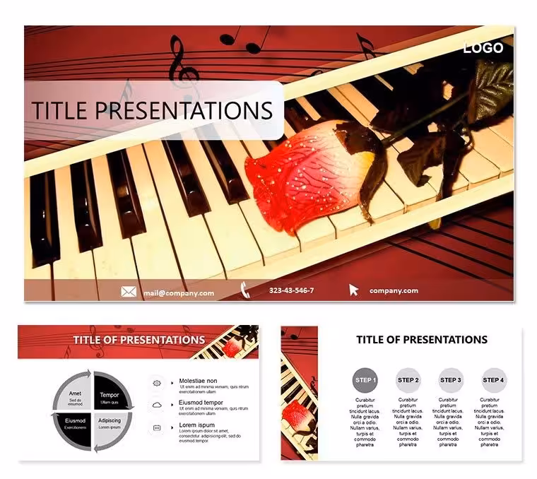 Romantic Music PowerPoint Template: Compose Love`s Melody