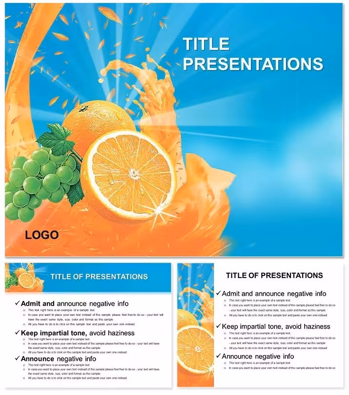 Citrus Juices PowerPoint Template: Presentation