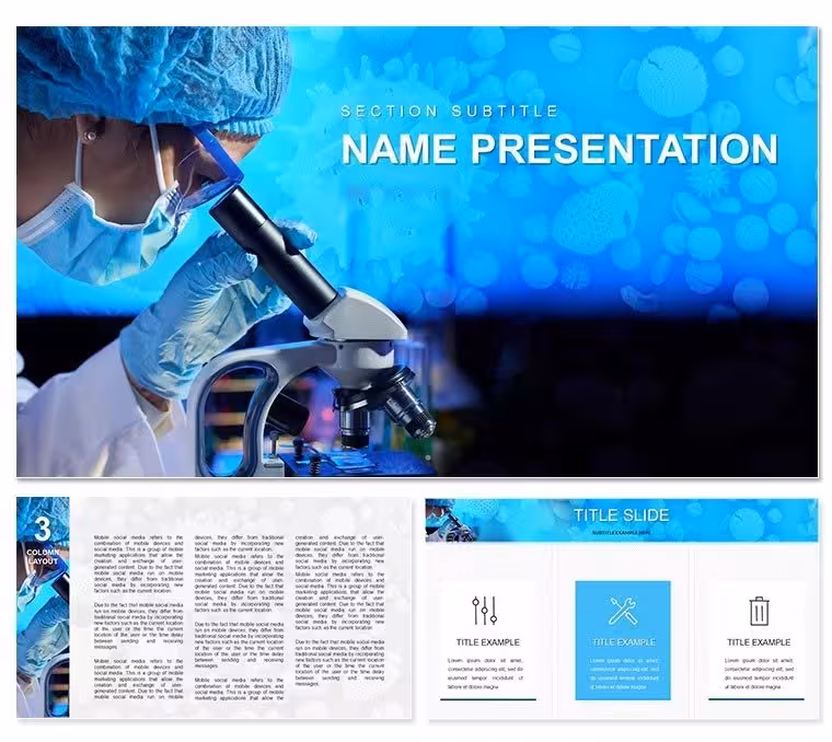 Microscope: Observation of Viruses, Bacteria, and Fungi Keynote template