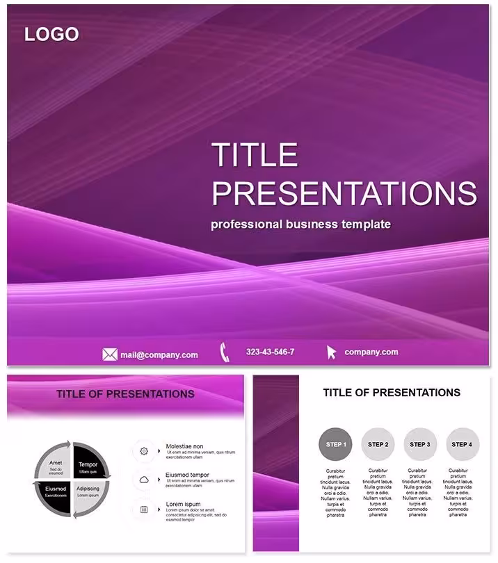 Elegant Purple Background PowerPoint Template