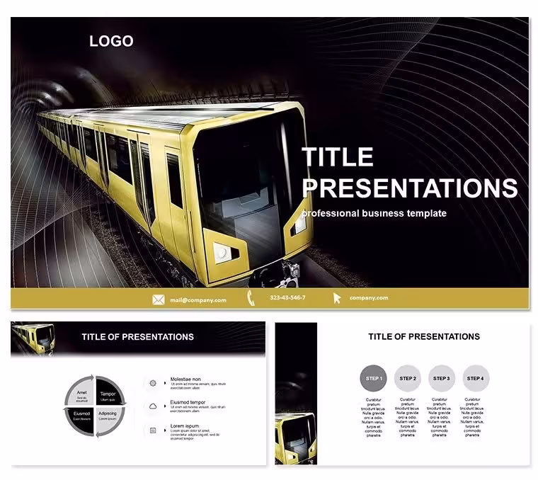Modern Subway PowerPoint Template for Transport