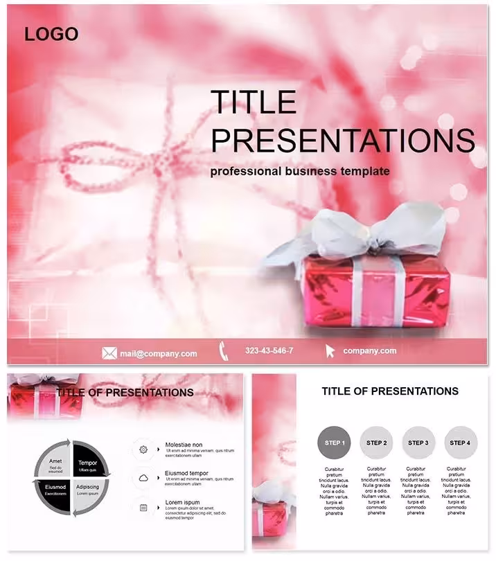 Heartfelt Presents: Greeting Gifts PowerPoint Template