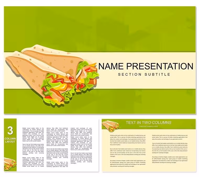 Chicken Burrito Keynote Themes - Template Presentation