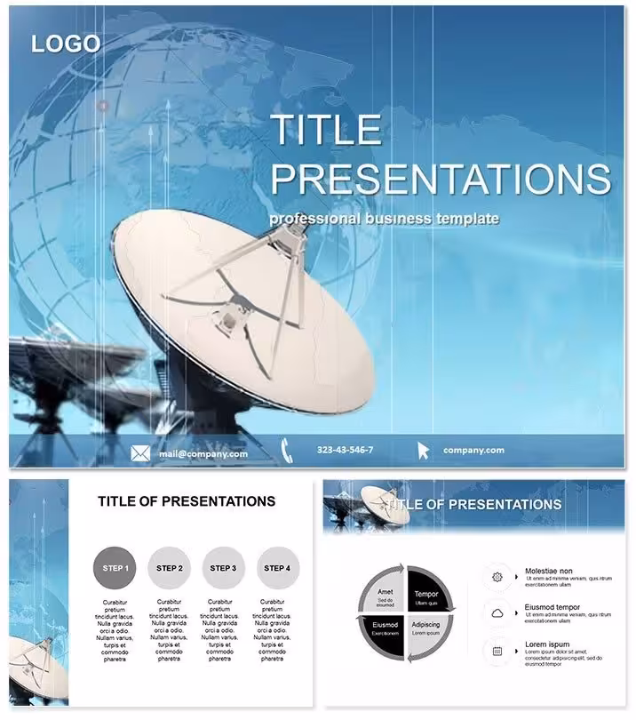 Radio Telescope Keynote Template for Telecom