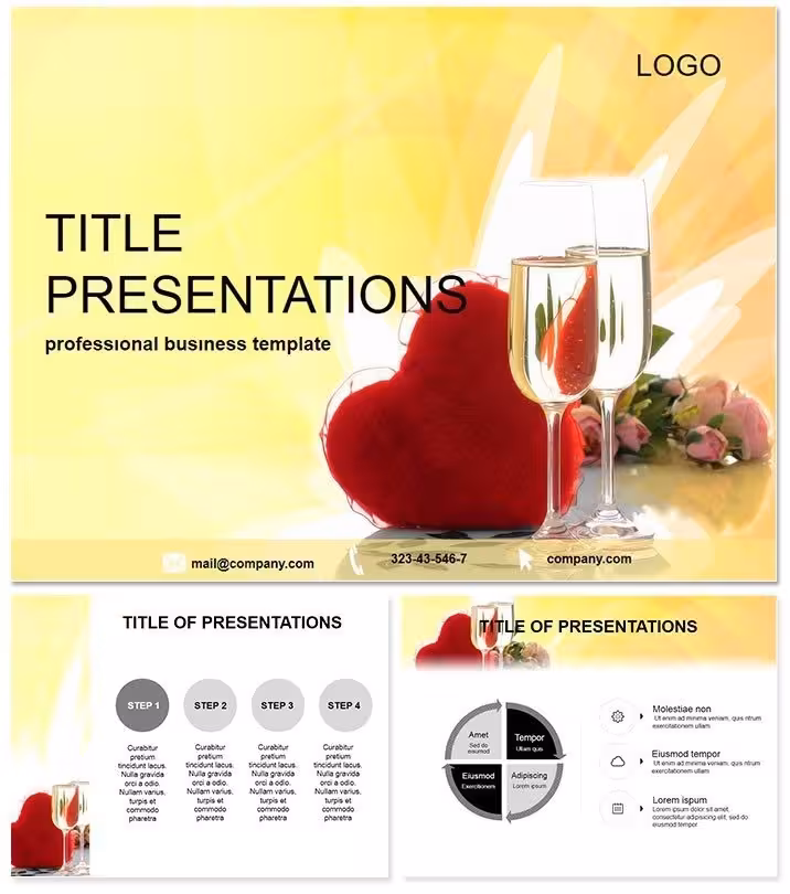 Sophisticated Stemware Valentine`s Keynote Template