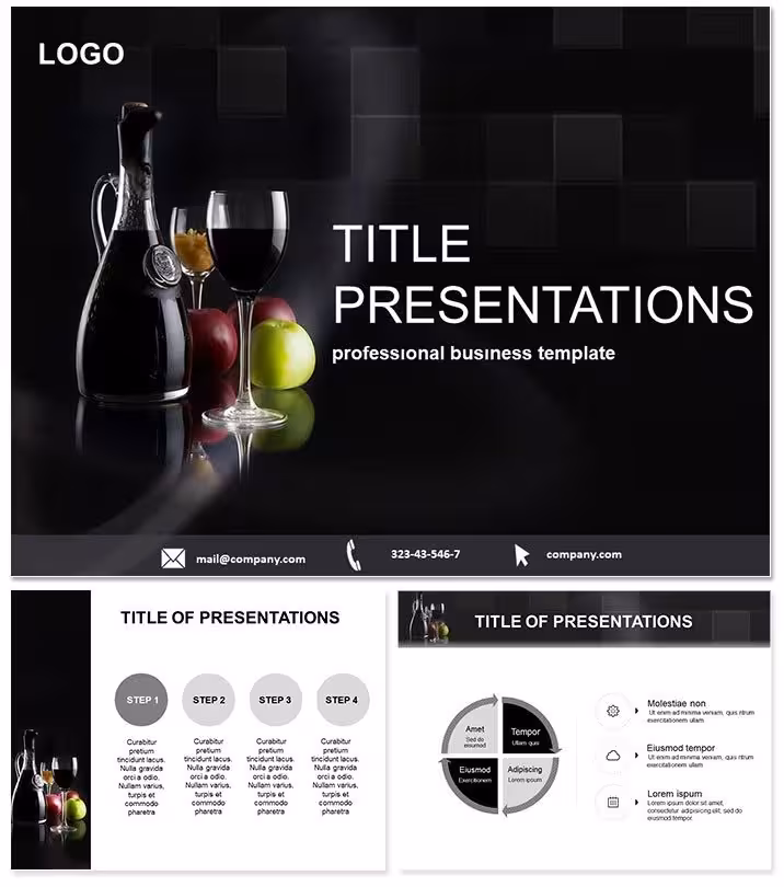 Wine Goblet Keynote Template for Events