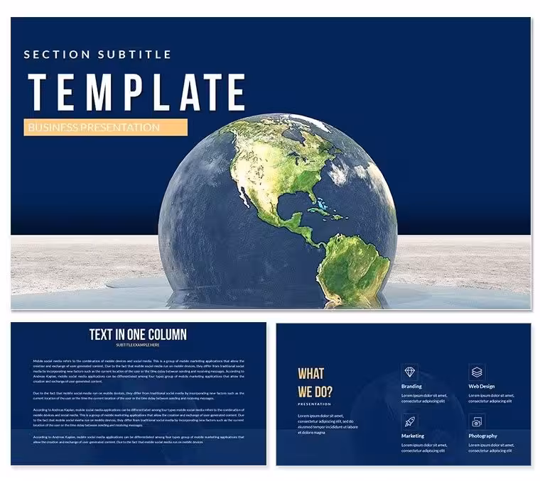 World Globe Keynote templates Presentation