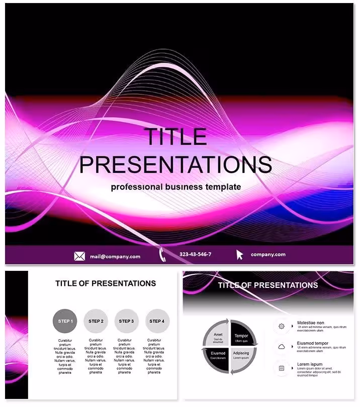 Purple Wave Keynote Theme
