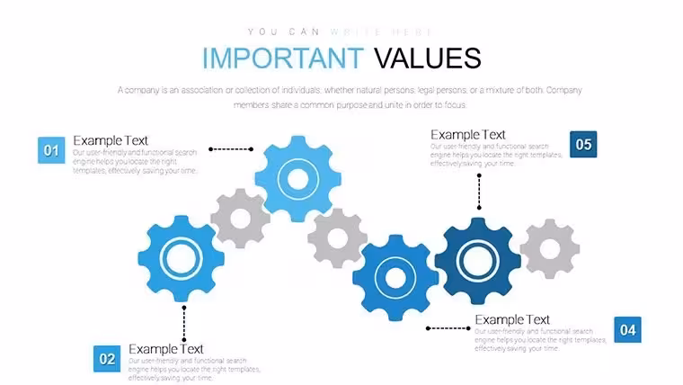 Spiral Gears Keynote Charts Template - Editable Keynote | ImagineLayout