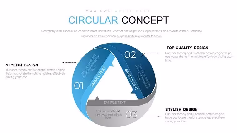 Circular Concept Keynote Chart - Editable Keynote | ImagineLayout