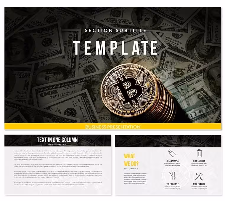 Online Bitcoin Trading Keynote templates