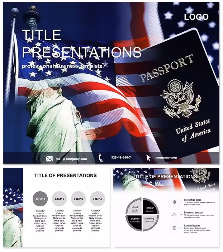 Adventurous US Passport Keynote Template