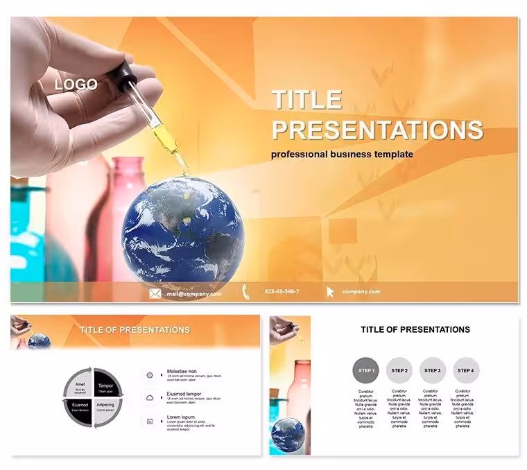 Chemistry World PowerPoint Template for Global Lessons