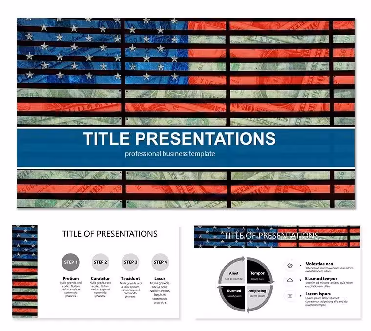 Unique US flag Keynote templates