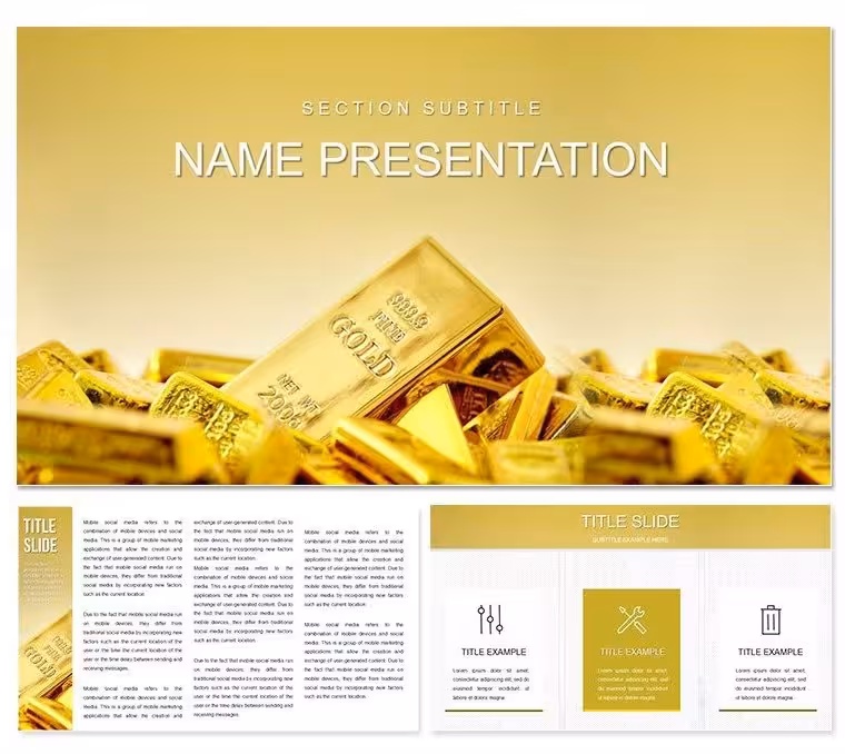 Gold Price Chart Keynote Template: Professional Designs for Impactful Financial Presentations