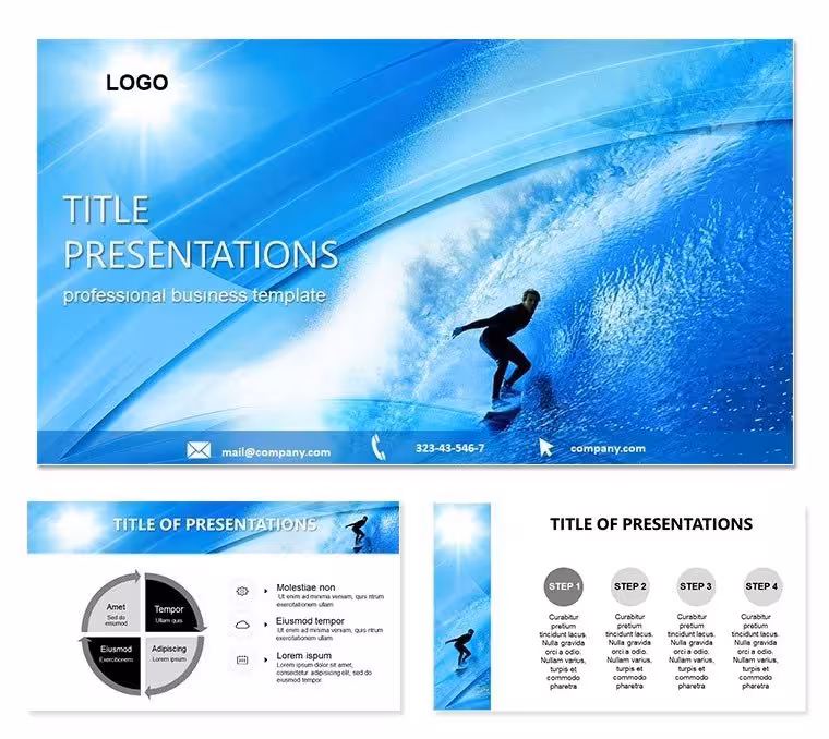 Surfing PowerPoint Presentation Template: Ride the Visual Swell
