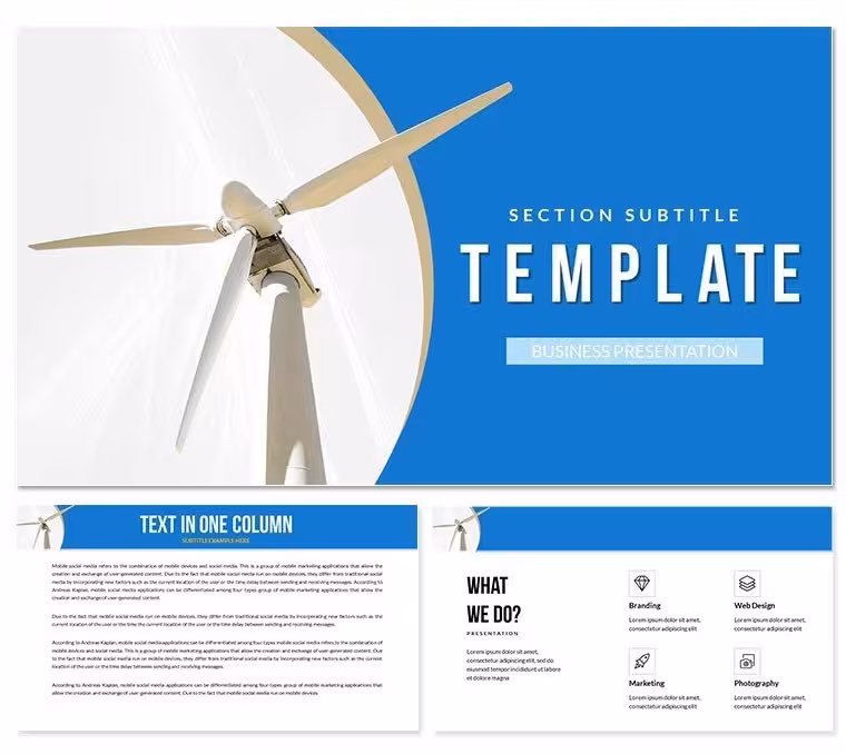 Renewable Energy Windmill Keynote Presentation Templates